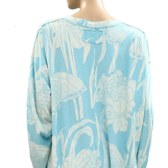 Free People We The Free Ellen Printed Long-Sleeve Tee Tunic Top Cotton XS 284317 - Picture 7 of 9